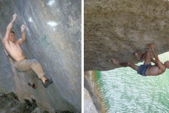 Boulder en la famosa Patera (Kin Gef) y el Boulder de la Campana (Pozas de la Maimona)